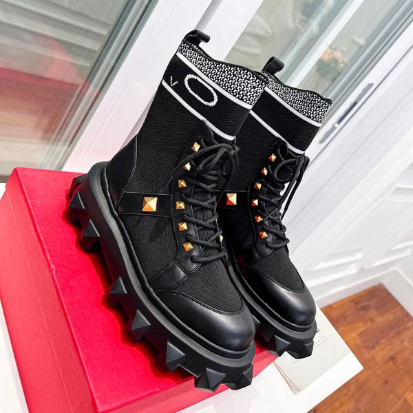 

designer boots paris luxury brand boot genuine leather ankle booties woman short boot sneakers fashion knight boots trainers by shoe10 s133, Black