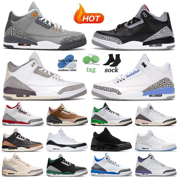 

casual shoes jumpman 3 og basketball cool grey black cement medium unc 3s trainers fire red cardinal archaeo brown lucky green fragment pure