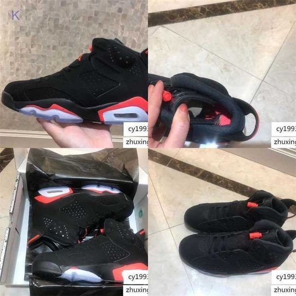 

online shoes j6 retro black infrared  men sneakers 6s designer luxury brand size 13-7, Black;white