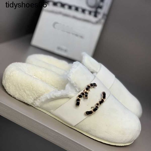 

shoes slippers pure wool winter warm baotou semi-trailer temperament mop