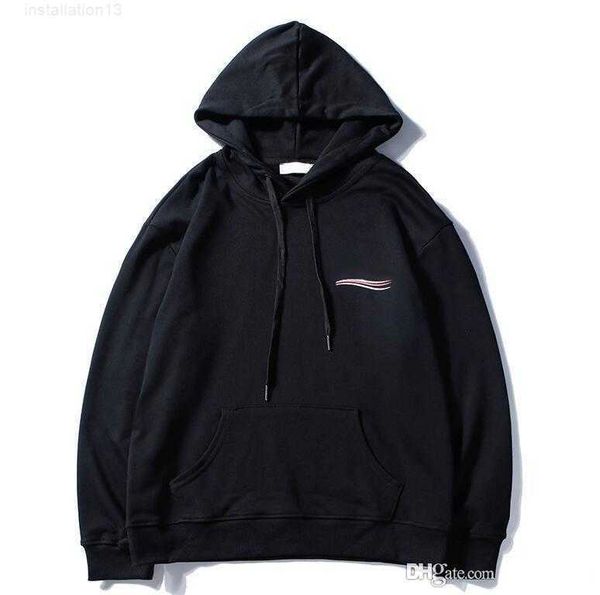 

9zhk new mens clothing homme hooded sweatshirts women designer hoodies high street supremo print pullover winter sweater, Black