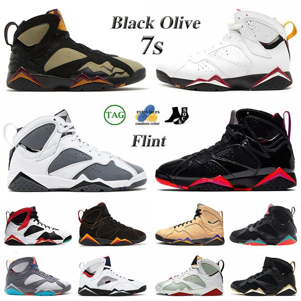 

jumpman 7 7s men women basketball shoes black olive cardinal flint citrus patent leather ray allen pure money barcelona days shimmer mens