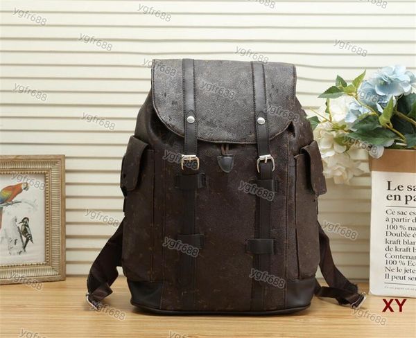 

chriser backpack luxurys designer handbag knapsack men women classic leather schoolbag satchel back pack man
