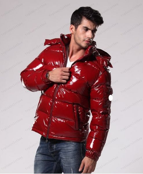 

men parka down jacket womens parkas man coat fashion down jacket puffer leather zipper windbreakers thick warm coats outwear men clothing, Black