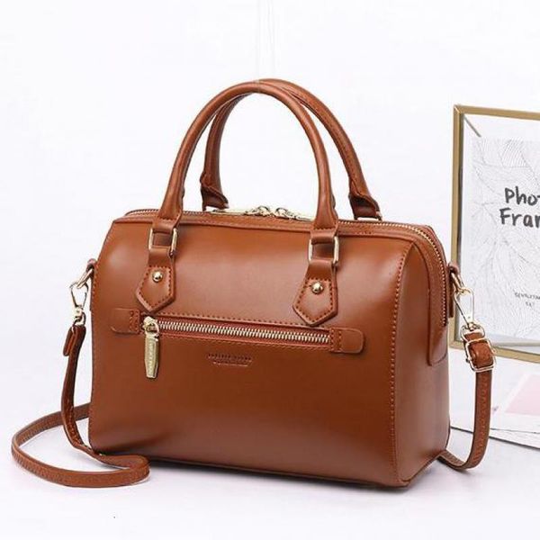 

evening bags boston shape pu leather women handbags lady shoulder brand designer female crossbody messenger travel purse 230109