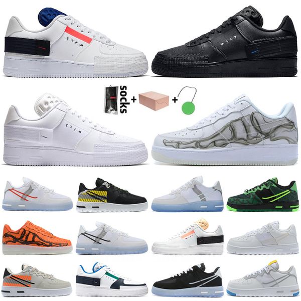 

1 low forecelow mca university blue 2023 mens running shoes fashion designers sneakers one des chaussures shoes us uk 36-45, Black