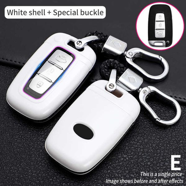 

key key case cover hyundai ix35 sonata 8 kia forte rio 3 k2 k3 k5 sportage holder shell fob carbon fiber accessories 0109