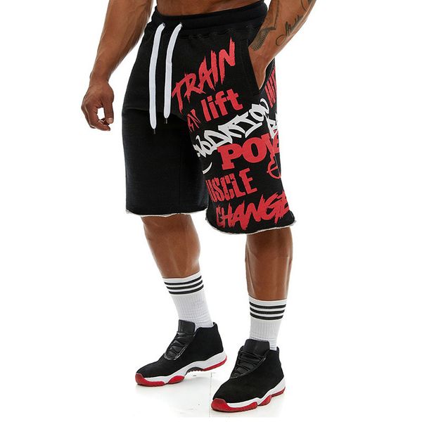 

men's shorts men cotton loose trousers fitness bodybuilding jogger mens brand durable sweatpants workout 230110, White;black