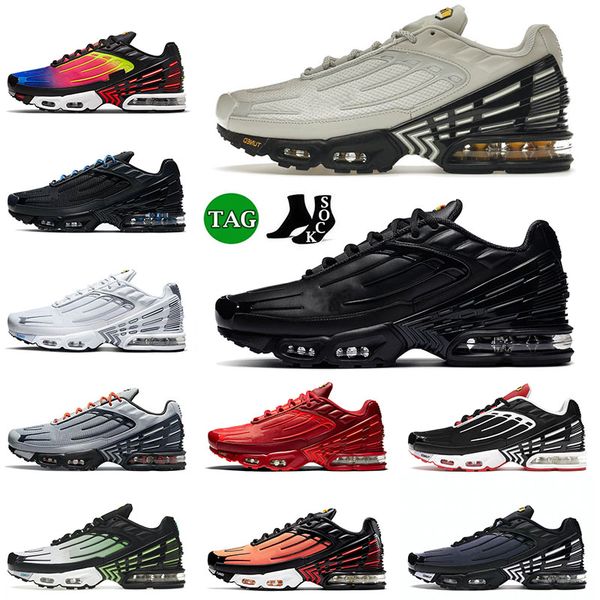 

new quality 2023 sports running shoes tn plus 3 iii bone triple black obsidian unity crimson red laser blue tiger tn3 mens women sneakers tr