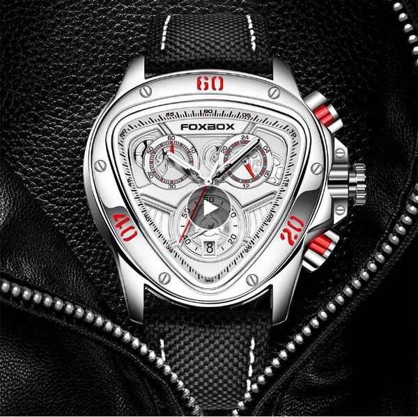 

fashion mens quartz sports watch luxury wristwatch for men chronograph watch man waterproof casual clock luminous watches, Slivery;brown