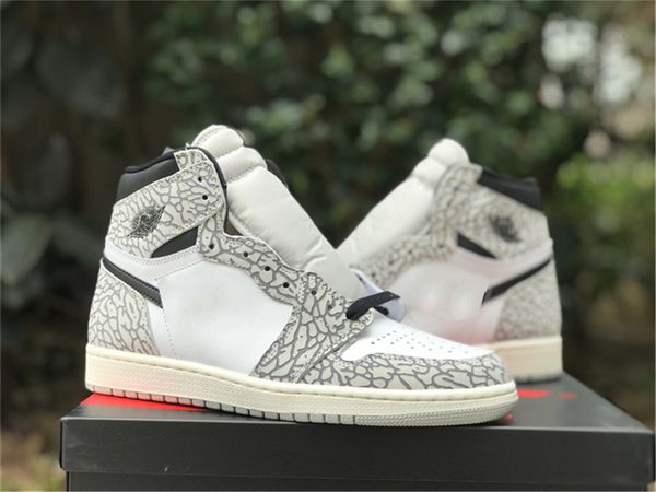 

2023 authentic 1 high og white cement athletic shoes true blue lost and found grey muslin black chicago reimagined mid university blue outdo, White;red