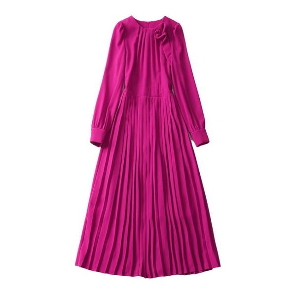 

100002  2023 spring flora print dress strand collar long sleeve panelld dress luxury fashion prom womens clothes sh, Black