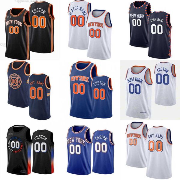 

mens women youth new york''knicks''custom 4 derrick rose 13 evan fournier 30 julius randle 11 jalen brunson 9 rj barrett, Black;red