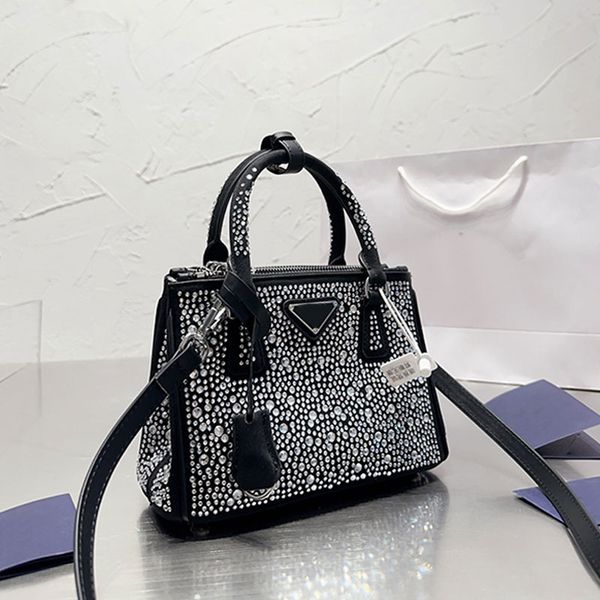 

dazzling crystal tote bag silk satin handbag purse bling diamond crossbody bags triangle sign detachable adjustable leather shoulder strap z