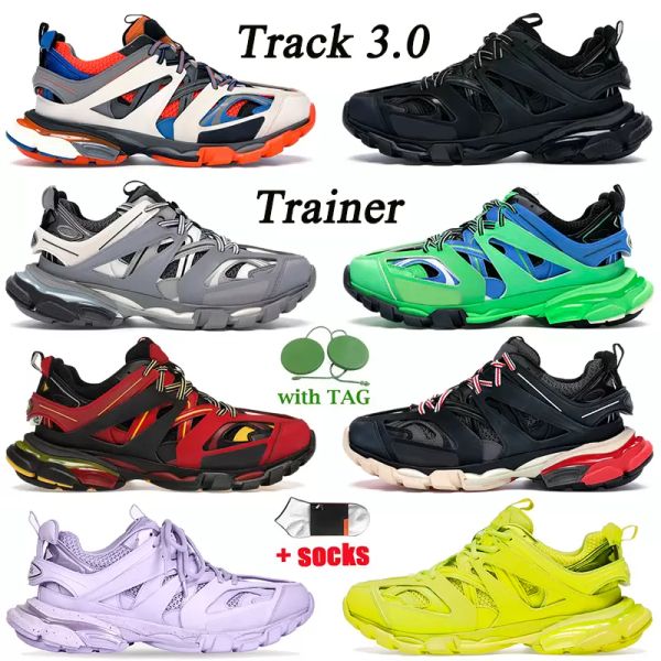 

new designer shoes balencaigaitys track 3 runner sneakers women mens running shoes triple s 3.0 white black red orange grey shadow trac kyyx