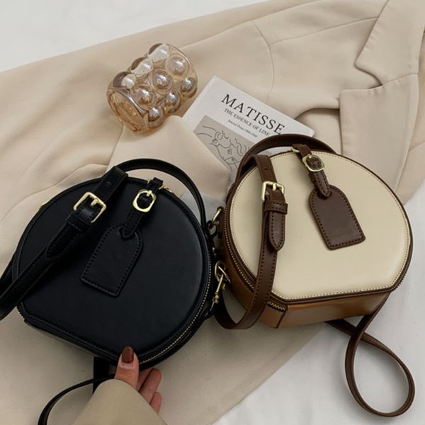 

designer bag crossbody bag tote bag messenger bag black round stylish style same pattern casual light weight black handbag shopping portable