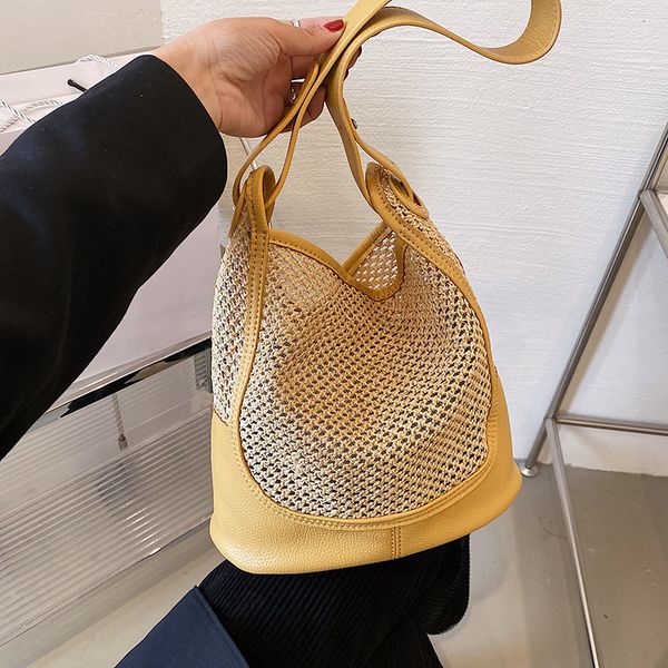 

evening bags lazy vacation strawknit single shoulder bag armpit knit large capacity ladies beach bag 230109