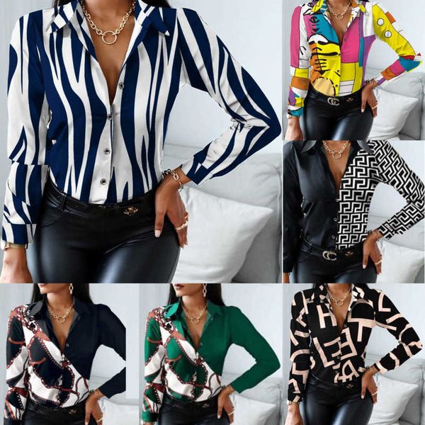 

designer womens new printed shirt plus size 3xl long sleeve blouses, White