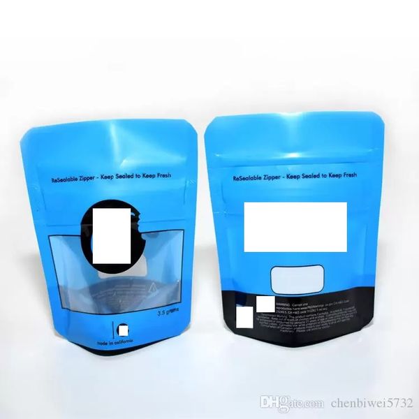 

3.5g 7g 28g mylar bags 420 packaging mylar plastic california sf 8th smell proof childproof zipper bag
