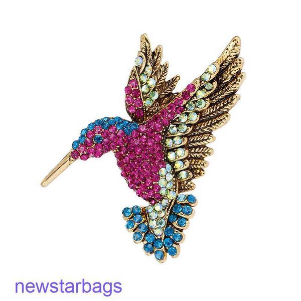 

manufacturer gift wholesale popular new color small hummingbird brooch fashion woodpecker pin silk scarf button, Gray