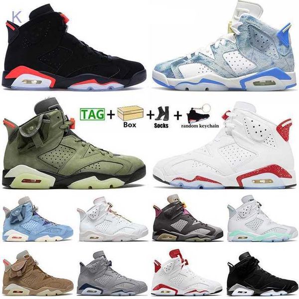 

jumpman 6s vi mens basketball shoes j6 marquette washed denim metallic gold red oreo british khaki cactus jack jordens men women trainers, Black;white