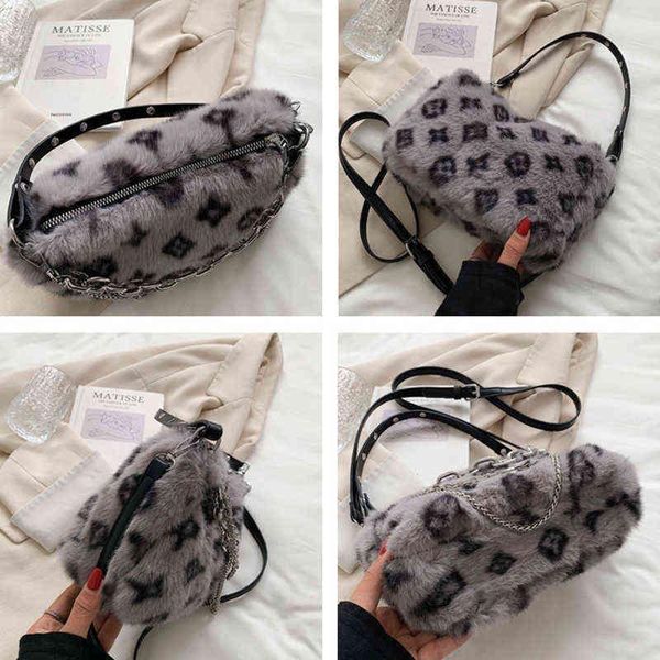 

women winter teddy waist bag fashion mens crossbody fuzzy shoulder bags fluffy bumbag luxury designer fannypack purses