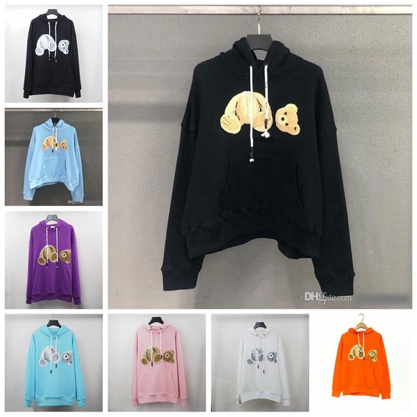 

new sale fashion hoodie broken bear sweatshirt teddy bear trendy terry explosion sweater style men and women size s-xl, Black;brown