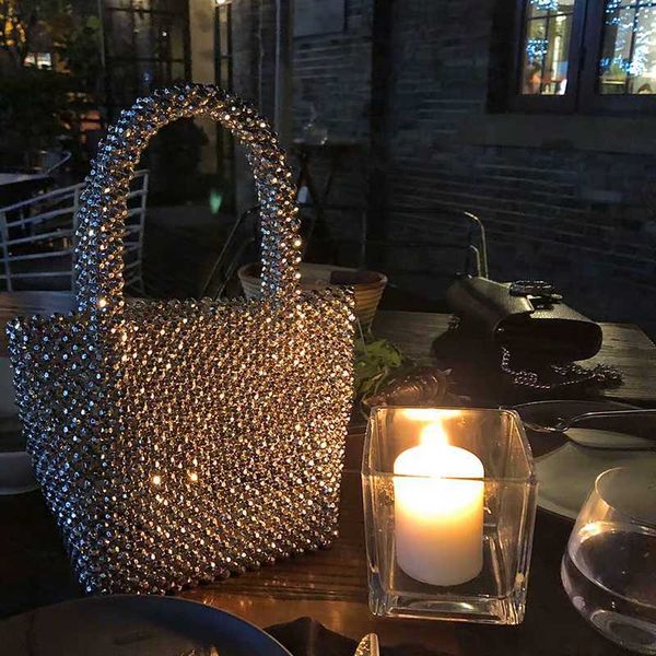 

evening bag pearl bucket designer bags summer handmade beach ladies handbag fash