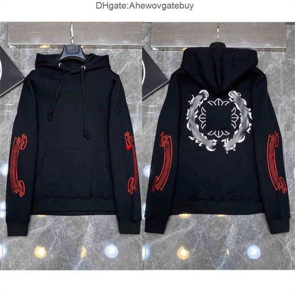 

ch men's hoodies sweatshirts designer hearts hoodie romes mens hoody clothing womens heart hooded cross flower arm front printed oh8h, Black