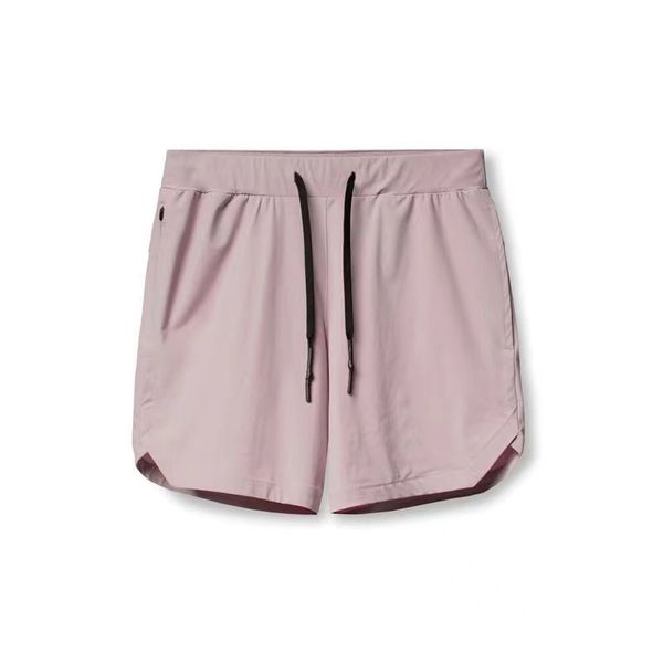 

men's shorts summer yoga sports lulus shorts fifth pants outdoor fitness quick drys back zipper pocket solid color casual running lulul, White;black