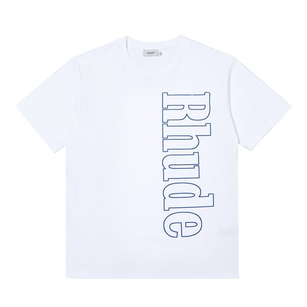 

23ss rhude mens t shirt tess designer casual fashion short sleeve europe america men women round neck tshirts us size s-xxl, White;black