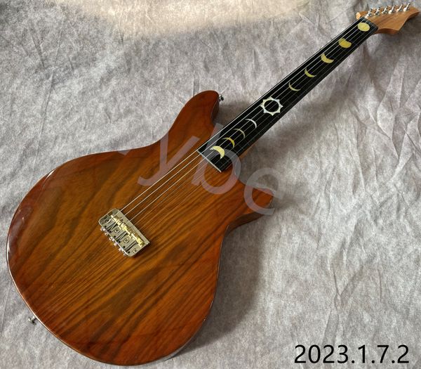 

lvyelectric guitar ash wood body ebony fingerboard real pearl inlay no pickup no pots solid body