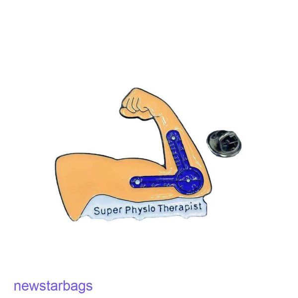 

manufacturer gift wholesale new cartoon brooch muscle arm sports commemorative clothing accessories, Gray