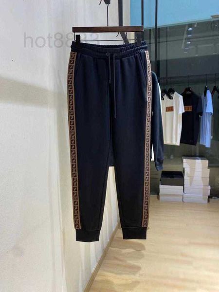 

men's pants designer new spring korean men casual pants letter non-ironing cotton trousers youth popular sro4, Black