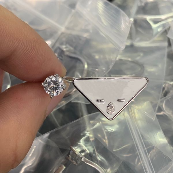 

wedding rings letter ring inverted triangle white and black metal punk temperament street smaster simple female pr1 --02 jewelry party valen, Slivery;golden