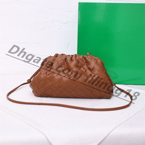 

fashion handbag teen pouch solid color bags weave shoulders bag purse womens leather shoulder strap cross bodyhobo totes