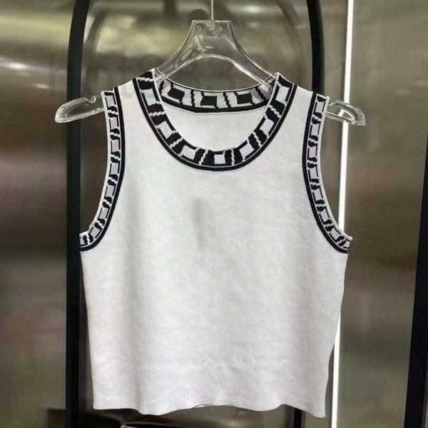 

women's tanks & camis designer f print fashion new ice silk knitted letter jacquard tank jtps, White