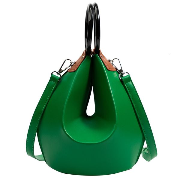 

evening bags bucket shape design women shoulder funny tote messenge luxury pu leather crossbody ladies small chic purses 230109