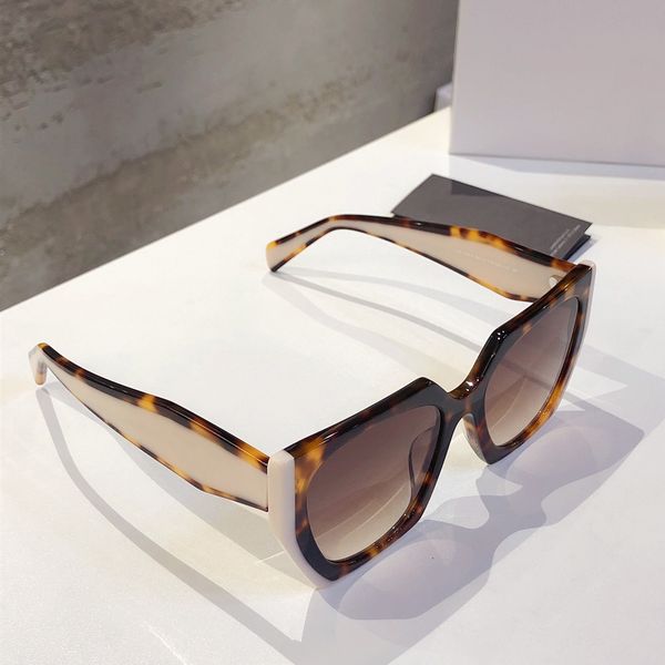 

15w square sunglasses for women designer shades havana brown grandient shades uv400 protection eyewear with box, White;black