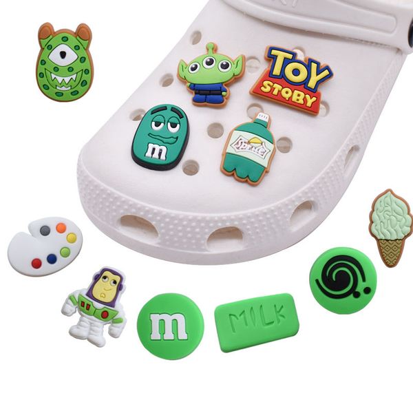 

anime charms wholesale childhood memories monsters funny gift cartoon charms shoe accessories pvc decoration buckle soft rubber clog charms, Blue
