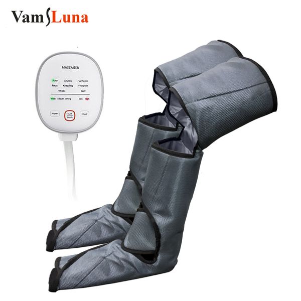 

foot massager leg air compression heated for and calf thigh circulation with handheld controller 6 modes 3 intensities 230109