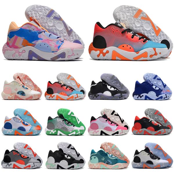 

designer pg 6 paul george mens basketball shoes lnfrared sneakers pg6 weekend fluoro black mint blue infrared bred valentines day trainer si
