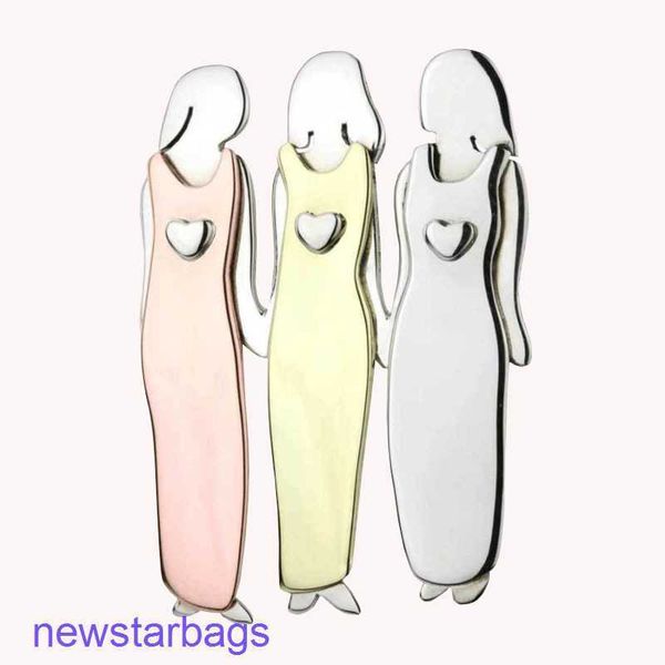 

manufacturer gift wholesale friends sister brooch, Gray