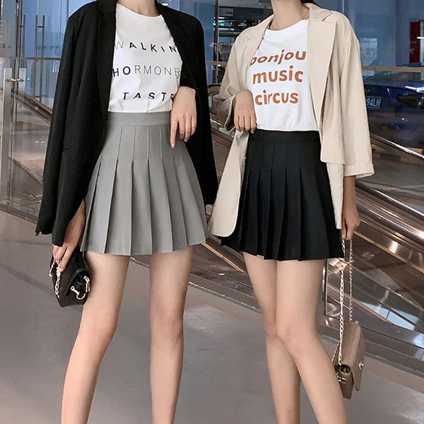 

skirts jocoo jolee women summer high waist plaid casual korean a line shirts japanese school kawaii aline for teenager 230110, Black