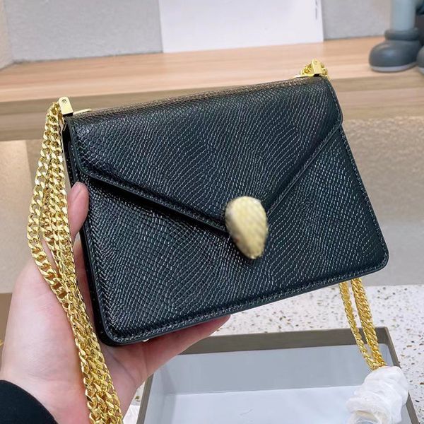 

2023 women serpentine forever mini chain shoulder bag italy luxury brand head hasp flap messenger bags lady snakeskin leather evening crossb