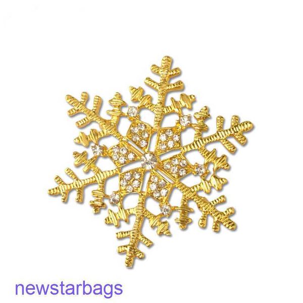 

manufacturer gift wholesale diamond brooch pin clothing snowflake accessories, Gray