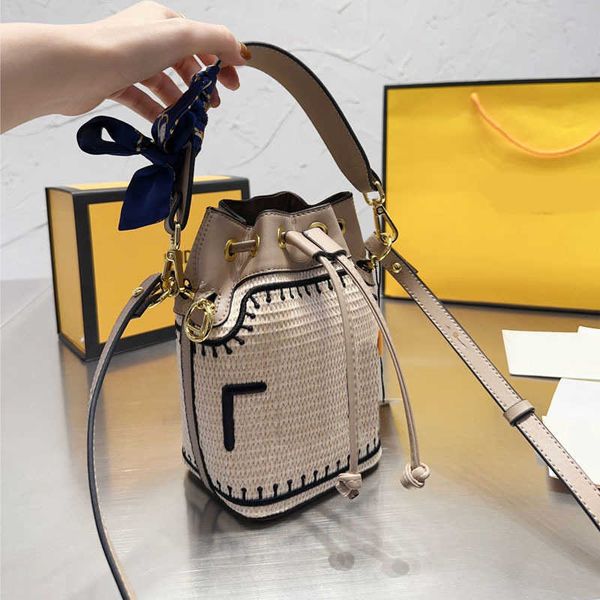 

cross body straw bag mini tote handbag weave crossbody bags luxury women wallet leather shoulders strap interior pocket middle ancient lette