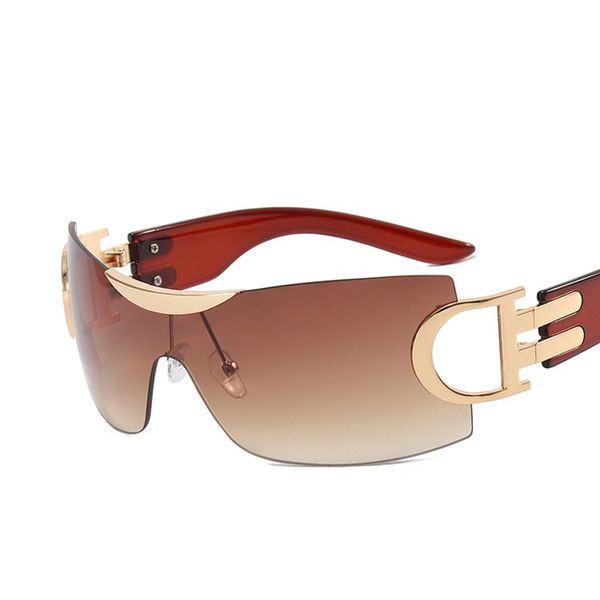 

protective eyewear large frame outdoor shading sunglass rimless fashion sports designer sunglasses womens pilot goggle adumbral ornamental l, White;black