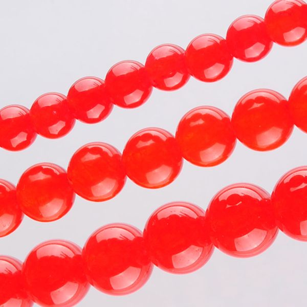 

yowost natural red jade loose beads stone round 6mm 8mm 10mm spacer strand for making bracelets necklace jewelry accessories bg305, Green;white