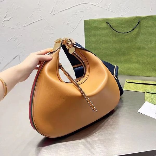 

genuine leather crossbody bag attache shoulder bags retro design half moon underarm bag large capacity women handbag